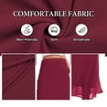 thumbnail image 6 of Asklazy Women’s Chiffon A-Line Maxi Skirt High Waisted Flowy Long Skirt Elastic Waist Business Casual Elegant Skirt for Work Office Daily Wear Summer,Wine Red,2XL, 6 of 10