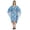 Medium Blue, variant on Moomaya Printed Short Turkish Kaftan For Women's Sexy Kaftan Evening Gown Beachwear Dress