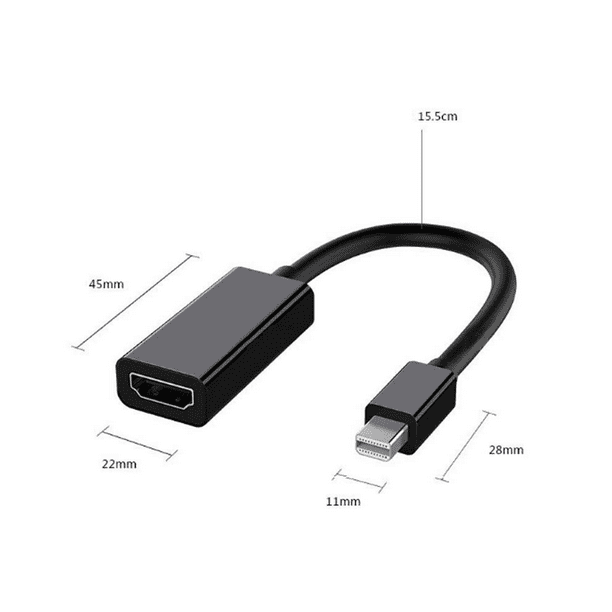 Adaptateur Mini DP vers HDMI pour MacBook Air/Pro, Microsoft Surface Pro  3/4, Mac Mini, Moniteur, Projecteur, Etc.