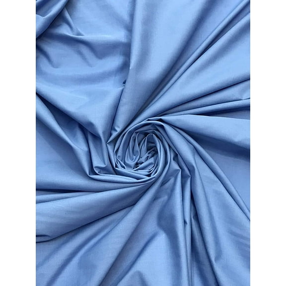 Valentina Textile inc, Broadcloth/Poly Cotton Blend Fabric, 58/60" Wide, Sells by The Yard (1 Yard,Perri Winkle)