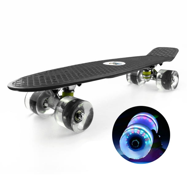 Patineta de 22 '' con ruedas LED de colores Ruedas intermitentes Patineta para niños y niñas Abanopi Patineta