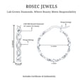 thumbnail image 5 of Rosec Jewels Lab Grown Diamond Earrings (Ef-Vs Grade) - Infinity Hoops with Snap Back - Cocktail Earrings - with Jewelry Box, 10K White Gold, 5 of 6