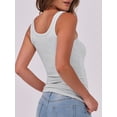 thumbnail image 4 of ANRABESS Womens Sleeveless Scoop Neck Tank Top Ribbed Fitted Summer Basic Slim Cute Tops 2026 Light Gray XX-Large, 4 of 8