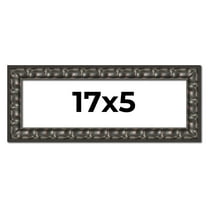 17x5 Frame Black-Brown Medieval Solid Wood Picture Frame | 1.5 Inch Moulding Width | Gotham Beveled