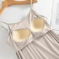 thumbnail image 4 of ylioge Sleeveless Nightgowns for Women with Built in Bras Soft Modal Sleepshirts Ladies Casual Solid Spaghetti Strap Homewear Pajama Dresses, 4 of 6