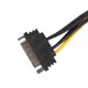thumbnail image 5 of Kuymtek 2pcs 15pin SATA a 6pin PCI-e PCI Express Cable adaptador para tarjeta de video Kuymtek Componentes de la computadora, 5 of 6