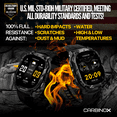 thumbnail image 3 of Carbinox vortex smart watch rugged fitness tracker waterproof, compatible with android and ios phone, 3 of 8