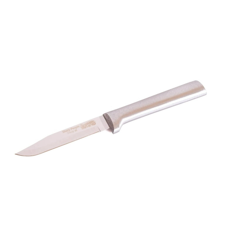 Rada Cutlery Regular Serrated Paring Knife - Stainless Steel Blade with Aluminum Handle, 6-3/4 Inches