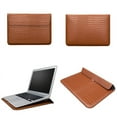 thumbnail image 6 of Envelope Pouch Leather Laptop Sleeve for Macbook Pro 13 14 Air 13 M3 M1 M2 11 12 15 Lenovo for ipad 12.9 HP Matebook Notebook Cover (Purple,15 Inch), 6 of 7