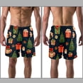 thumbnail image 3 of luoweisi Men's Beach Shorts Quick Dry Swim Trunks with Mesh Lining Merry Chrismas L, 3 of 5