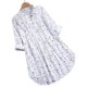 thumbnail image 5 of Camisa estilo coreano moda temperamento estampado suelto manga larga cuello alto camisa mujer Eccomum Azul cielo L, 5 of 5