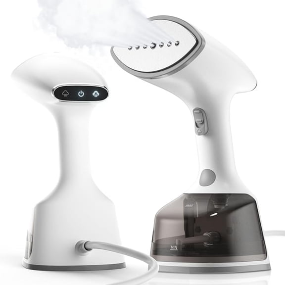 Clothes Steamer 1500W Portable Handheld Steamer for Clothes 20s Quick Heat Strong Penetrating Steam with Smart LCD Screen 2 in 1 Clothing Iron Steamer for Clothes Vertically and Horizontally