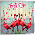 thumbnail image 1 of Vibrant Party Shower Curtain - Colorful Urban Celebration Design for Fun Bathroom Decor, 1 of 4