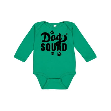 

Inktastic Dog Squad with Paw prints Gift Baby Boy or Baby Girl Long Sleeve Bodysuit