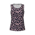thumbnail image 4 of Xecao Flower print women's scoop neck, loose-fit workout tank tops for the gym., 4 of 9