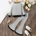 thumbnail image 5 of Zanarzt Tween Girls Trendy Clothes Girls Outfits Set Long Sleeve Top Pants Casual Two Piece Set for Spring Grey,5-6 Years, 5 of 8