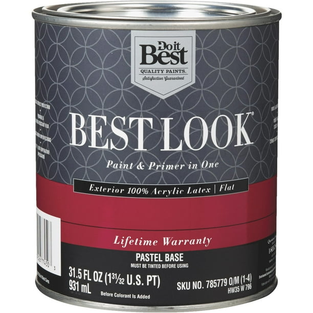 Best Look 100 Acrylic Latex Paint &amp; Primer In One Flat