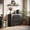 Ebony - C, variant on BELLEZE Modular Sideboard with Arched Glass Door, Accent Display Buffet Cabinet with Storage and Adjustable Shelves,Classic Modern Credenza for Dining Room Living Room Entryway (Camel)