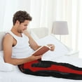 thumbnail image 5 of Salouo Black Dog Red Background Print Pajama Pants for Men, Lounge Pants Elastic Waistband Casual Men's sleepwear Loungewear Sleep Pajama Pant -Large, 5 of 7