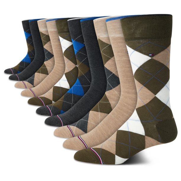 Calcetines de vestir Tommy Hilfiger para hombre, 10 unidades, mezcla de algodón suave