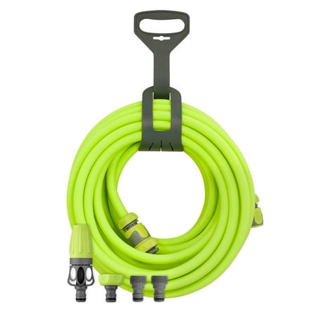 Kilt Hose - Legacy Flexzilla Garden Hose Kit w/ Quick Connect, Nozzle, & Hanger, 1/2
