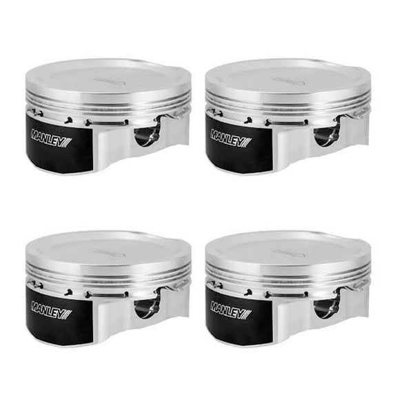Manley Performance 636000C-4 87.5 mm Standard Size Bore 9.3-1 Dish Piston Set for Ford 2.0L EcoBoost