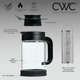 thumbnail image 6 of COOK WITH COLOR Cold Brew & Tea Maker, Glass Coffee Pot with Filter, Black, 6 of 7