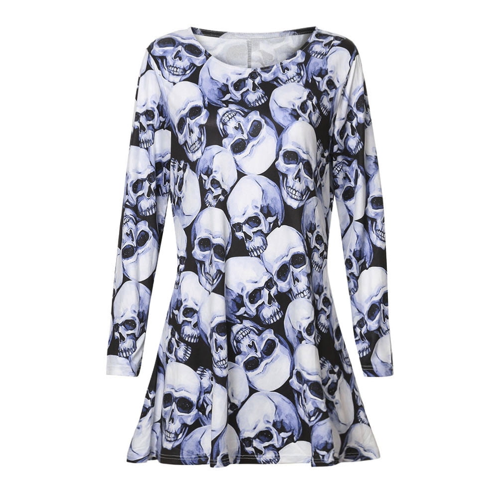skull swing dress