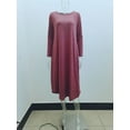 thumbnail image 6 of Women's Lounge Dress Long Sleeve Midi Long Dress Loose Casual Side Slit Dresses Pocket, 6 of 7