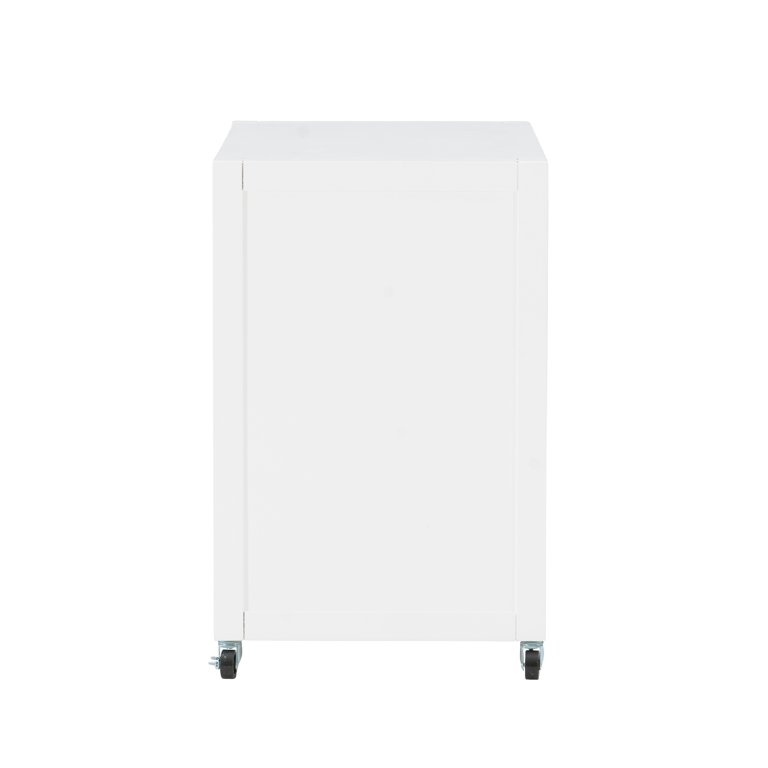 Rolling Rubbermaid White 2 Drawer Pedestal File