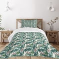 thumbnail image 3 of Ambesonne Palm Tree Quilted Bedspread Set 2 Pcs, Dreamy Jungle Foliage, Twin Size, Multicolor, 3 of 6