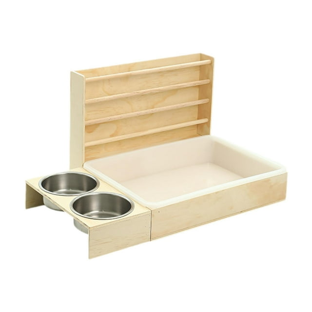 Comedero de heno para conejos, contenedor de heno para conejillos de indias, dispensador de comida para patio de juegos, caja de arena, comedero para