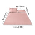 thumbnail image 3 of Ice Silk Mat Set Breathable Mattress Topper Soft Nylon for Cooling Comfort Dorm Bedroom, 3 of 6