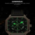 thumbnail image 4 of CRRJU Man Watch Fashion Chronograph Waterproof Luminous Square Dial Quartz Leather Wristwatches, 4 of 8