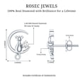 thumbnail image 5 of Rosec Jewels Cat on Moon Stud Earrings with Diamond for Women (HI-SI Quality) - with Screw Back - Ready to Gift, 18K White Gold, 5 of 7