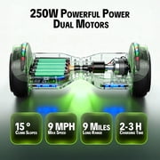MOSTA Bluetooth Hoverboard with LED Headlight, 2-Wheel Self-Balancing Electric Scooter 6.5 inch Black