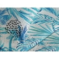 thumbnail image 3 of Ambesonne Tropical Vibe Quilted Coverlet 3 Pcs, Exotics Palm Abstract, Queen Size, Sea Blue Off White Aqua, 3 of 4