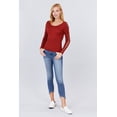 thumbnail image 2 of Long Sleeve W/strappy Detail Round Neck Rib Sweater Top, 2 of 5