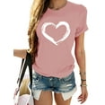 thumbnail image 2 of Innerwin T-shirt à Col Rond pour Femme T-shirt Tenue Quotidienne T-shirt Mode à Imprimé Cœur Rose TG, 2 of 7