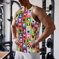 thumbnail image 5 of Pofeuu Colorful Bulldog Print Men's Workout Tank Tops Sleeveless Muscle Gym Shirt Quick Dry-3X-Large, 5 of 7
