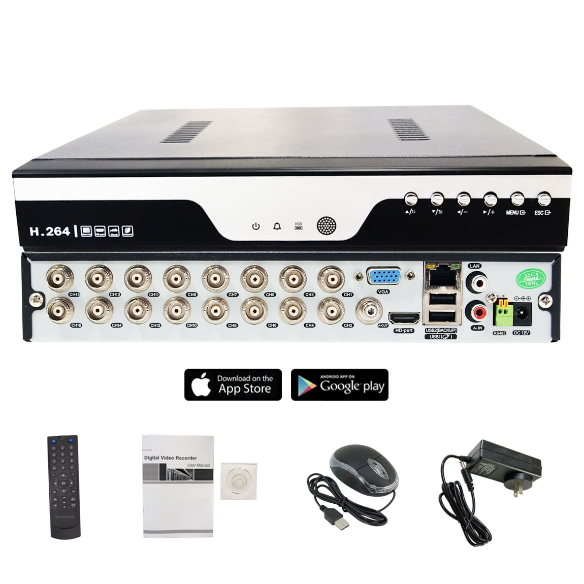 Evertech HD H.265 16 Channel 4in1 AHD/ CVI/ TVI Analog High Definition