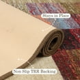 thumbnail image 3 of Superior Lockwood Indoor Non-Slip Washable Area Rug, 2' x 3', Brown-Burgundy, 3 of 8