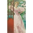 thumbnail image 2 of James Tissot 15x24 Black Ornate Framed Double Matted Museum Art Print Titled: Portrait of a Young Woman in a Conservatory (1895), 2 of 5