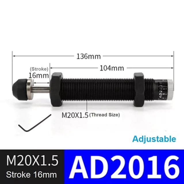 Amortisseur de Pression d'Huile Hydraulique Ressort Réglable Ac0806/2020/1008 Ad2016