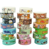 YUBX Cute Animals Washi Tape Set 20 Gold Foil Masking Decorative Tapes
