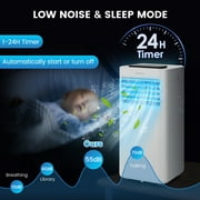 Costway 6000BTU (10000 BTU ASHRAE) Portable Air Conditioner3-in-1 AC Unit with Cool Fan Dehum Sleep Mode