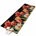 thumbnail image 2 of 2'x6' Rug Runners for Hallways Kitchen, Luxury Tulip Floral Non Slip Entryway Beside Floor Carpet Runner, Farmhouse Vintage Botanical Flowers Washable Laundry Room Bedroom Throw Rugs Mat, 2 of 8