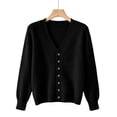 thumbnail image 3 of vzibsiv Cardigan Sweaters for Women V Neck Button Down Long Sleeve Soft Knit Lightweight Jacket Size L, 3 of 5