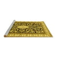 thumbnail image 2 of Ahgly Company Machine Washable Indoor Rectangle Medallion Yellow Traditional Area Rugs, 2' x 3', 2 of 4