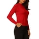 thumbnail image 4 of BLUSA DE MANGA LARGA DE CUELLO ALTO PARA MUJERES INSPIRADA CHIC TALLA 2XL ROJA, 4 of 6